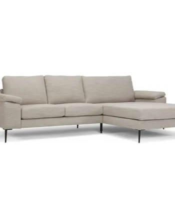 Lyon Personers Sofa Chaiselong  Sandfarvet på Afbetaling