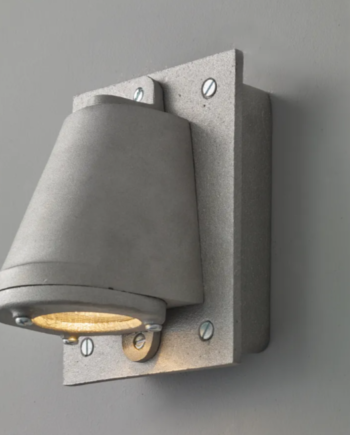 Mast 12v Firkantet Væglampe Original Btc Sandblæst Aluminium på Afbetaling