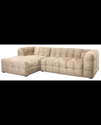 Merrol Venstrevendt Chaiselong Sofa Chenille 257 167 Beige på Afbetaling