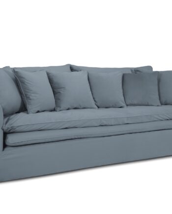 Micadoni Boho Pers Sofa Aftageligt Betræk Lyseblå Imiteret Fløjl Stof på Afbetaling