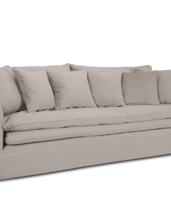 Micadoni Boho Pers Sofa Aftageligt Betræk Mørk Beige Imiteret Fløjl Stof på Afbetaling