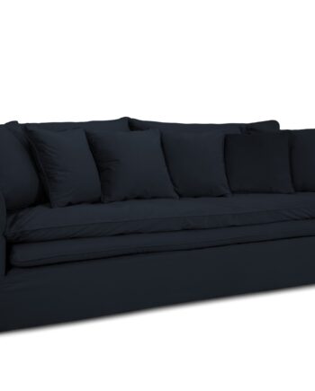 Micadoni Boho Pers Sofa Aftageligt Betræk Mørkeblå Imiteret Fløjl Stof på Afbetaling