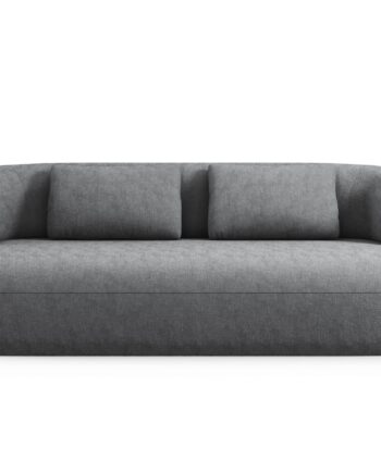 Micadoni Jenny Sofa Sæder Antracitgrå Chenille Sort Plast på Afbetaling