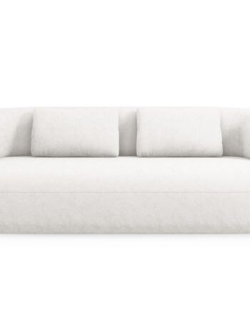 Micadoni Jenny Sofa Sæder Beige Chenille Sort Plast på Afbetaling