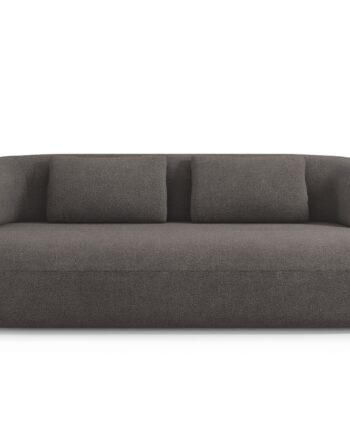 Micadoni Jenny Sofa Sæder Grå Boucl Sort Plast på Afbetaling