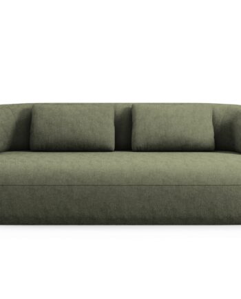 Micadoni Jenny Sofa Sæder Grøn Chenille Sort Plast på Afbetaling