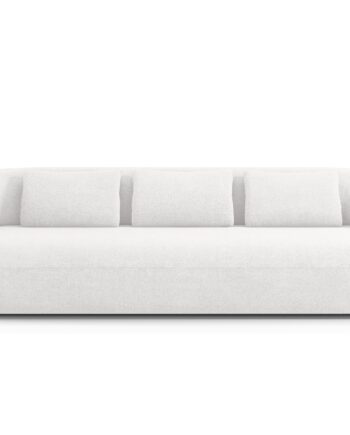 Micadoni Jenny Sofa Sæder Hvid Boucl Sort Plast på Afbetaling