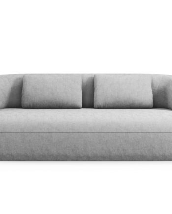 Micadoni Jenny Sofa Sæder Sølv Chenille Sort Plast på Afbetaling