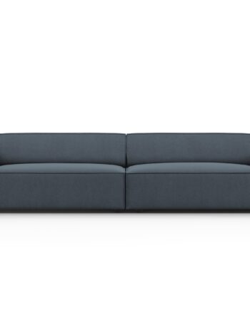 Micadoni Jodie Sofa Sæder Blå Stof Sort Plast på Afbetaling
