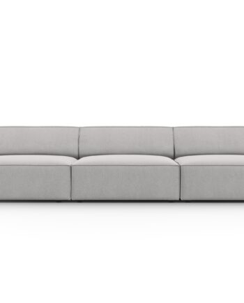 Micadoni Jodie Sofa Sæder Grå Stof Sort Plast på Afbetaling