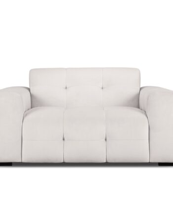 Micadoni Kendal Sofa Sæder Grå Fløjl Sort Bøgetræ på Afbetaling