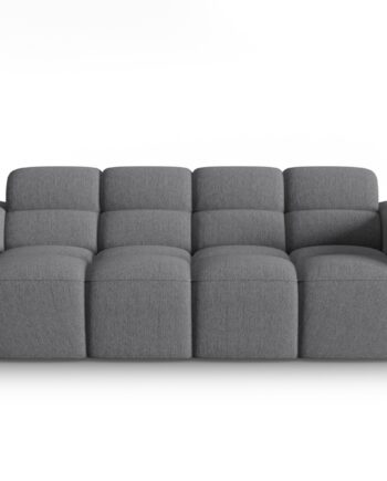Micadoni Lisa Pers Sofa Grå Struktur Stof på Afbetaling