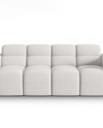 Micadoni Lisa Pers Sofa Lysegrå Struktur Stof på Afbetaling