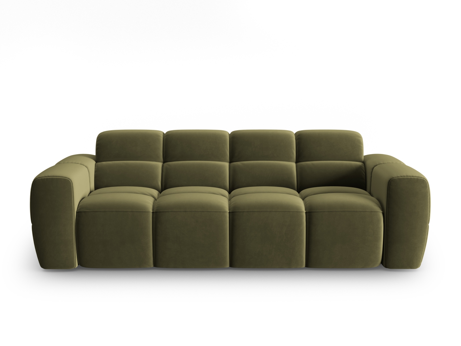 Micadoni Lisa Pers Sofa Lysegrøn Fløjl Stof på Afbetaling