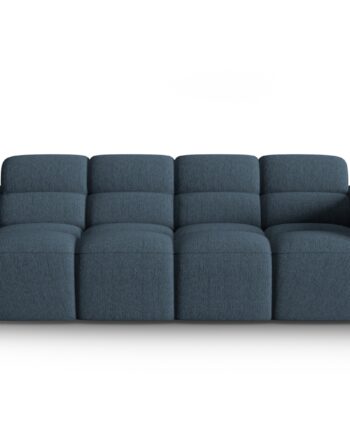 Micadoni Lisa Pers Sofa Mørkeblå Struktur Stof på Afbetaling