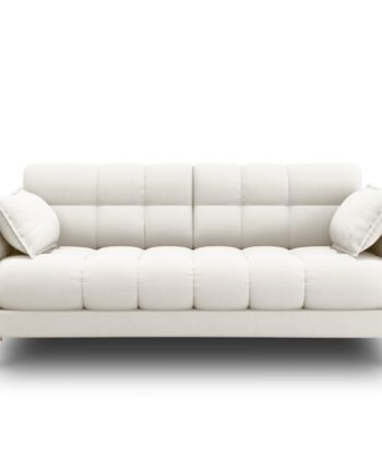 Micadoni Mamaia Sofa Sæder Beige Stof Guld Metal på Afbetaling