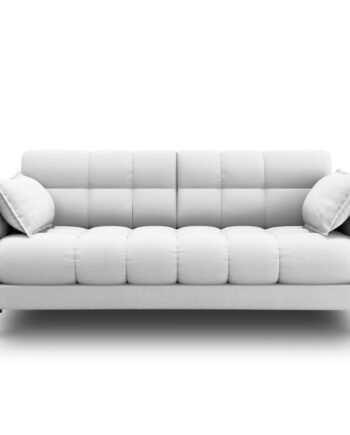 Micadoni Mamaia Sofa Sæder Grå Stof Sort Metal på Afbetaling