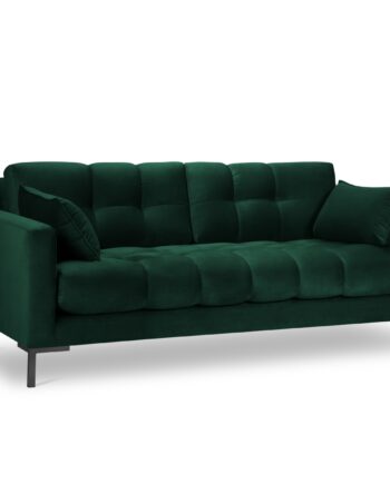 Micadoni Mamaia Sofa Sæder Grøn Fløjl Sort Metal på Afbetaling