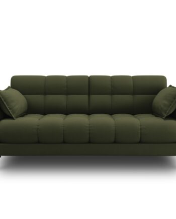 Micadoni Mamaia Sofa Sæder Grøn Stof Sort Metal på Afbetaling