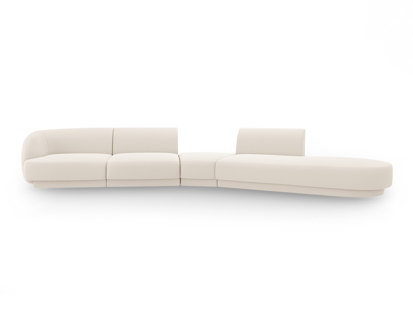 Micadoni Miley Pers Modulær Sofa Højre Beige Boucl på Afbetaling
