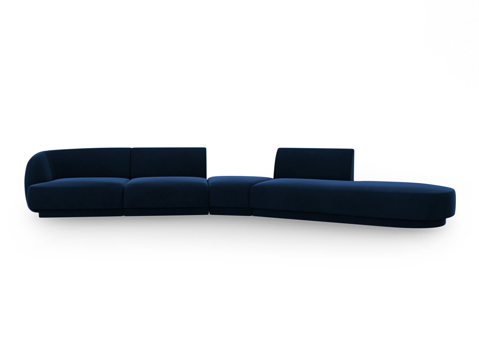 Micadoni Miley Pers Modulær Sofa Højre Kongeblå Fløjl på Afbetaling