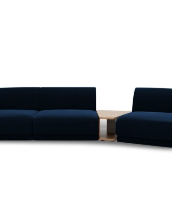 Micadoni Miley Pers Modulær Sofa Højre Sofabord Kongeblå Fløjl på Afbetaling
