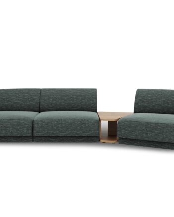 Micadoni Miley Pers Modulær Sofa Højre Sofabord Petrol Chenille på Afbetaling