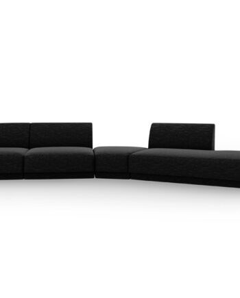 Micadoni Miley Pers Modulær Sofa Højre Sort Chenille på Afbetaling