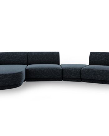 Micadoni Miley Pers Modulær Sofa Venstre Chaiselong Indbygget Puf Kongeblå Chenille på Afbetaling