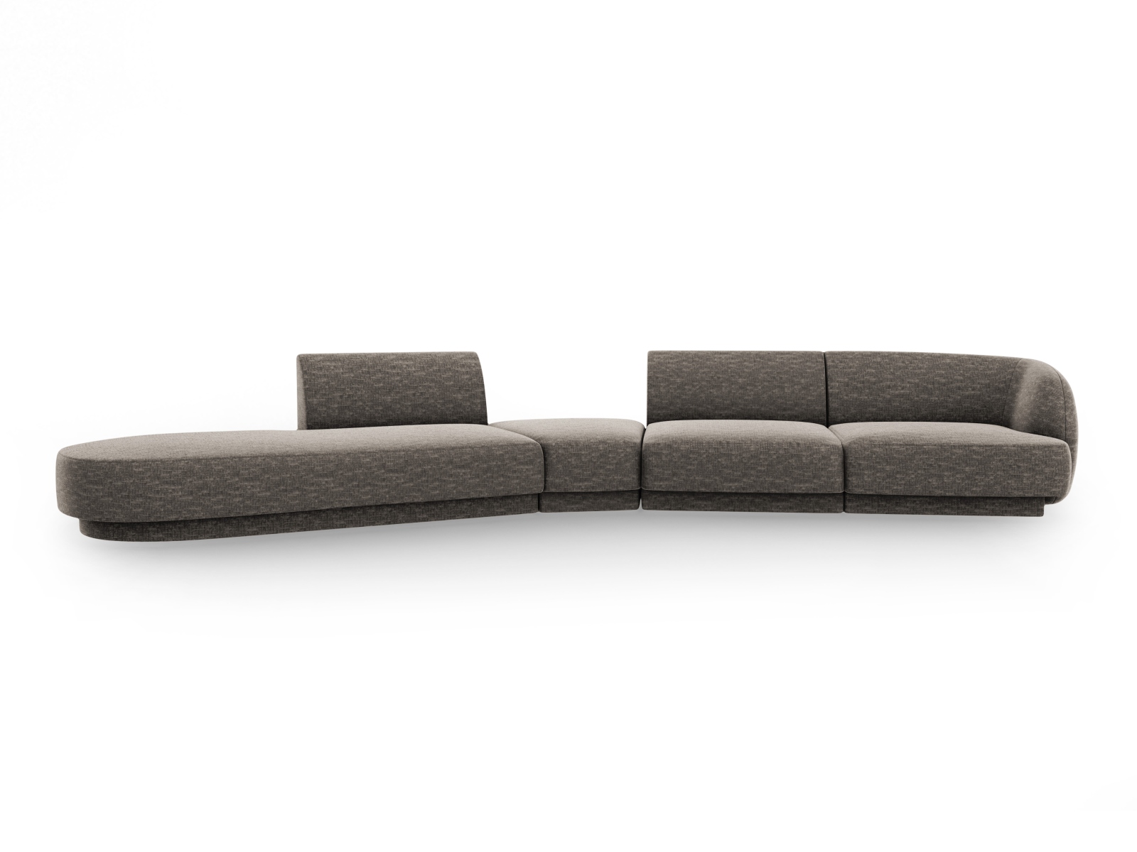 Micadoni Miley Pers Modulær Sofa Venstre Grå Chenille på Afbetaling