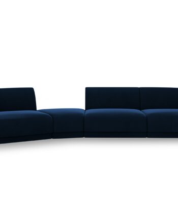 Micadoni Miley Pers Modulær Sofa Venstre Kongeblå Fløjl på Afbetaling