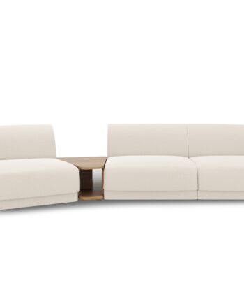 Micadoni Miley Pers Modulær Sofa Venstre Sofabord Beige Boucl på Afbetaling