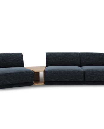Micadoni Miley Pers Modulær Sofa Venstre Sofabord Kongeblå Chenille på Afbetaling