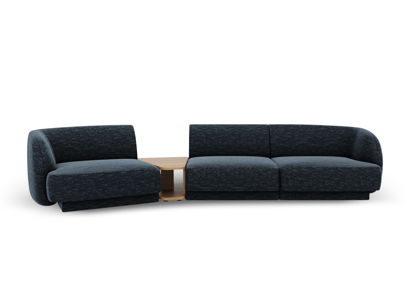 Micadoni Miley Pers Modulær Sofa Venstre Sofabord Kongeblå Chenille på Afbetaling