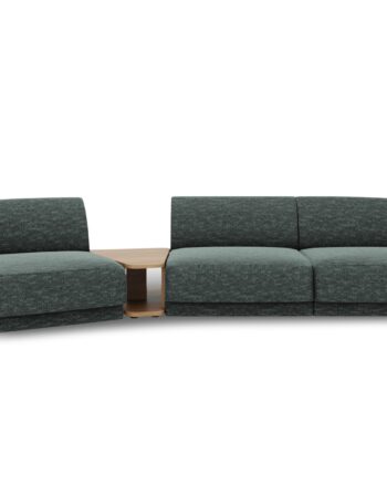 Micadoni Miley Pers Modulær Sofa Venstre Sofabord Petrol Chenille på Afbetaling
