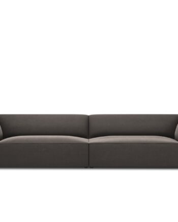 Micadoni Ruby Sofa Sæder Antracitgrå Fløjl Sort Plast på Afbetaling