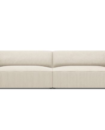 Micadoni Ruby Sofa Sæder Beige Corduroy Stof Sort Plast på Afbetaling