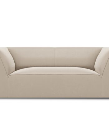 Micadoni Ruby Sofa Sæder Beige Fløjl Sort Plast på Afbetaling