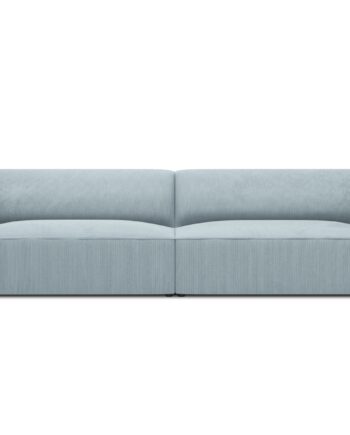 Micadoni Ruby Sofa Sæder Blå Corduroy Stof Sort Plast på Afbetaling