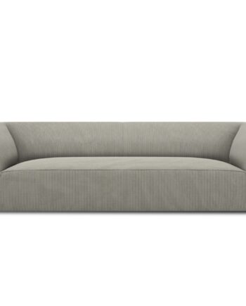 Micadoni Ruby Sofa Sæder Grå Corduroy Fløjl Sort Plast på Afbetaling
