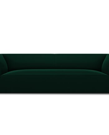 Micadoni Ruby Sofa Sæder Grøn Fløjl Sort Plast på Afbetaling