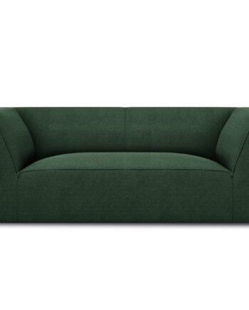 Micadoni Ruby Sofa Sæder Grøn Stof Sort Plast på Afbetaling
