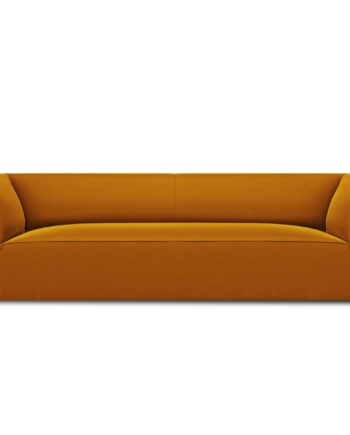 Micadoni Ruby Sofa Sæder Gul Fløjl Sort Plast på Afbetaling