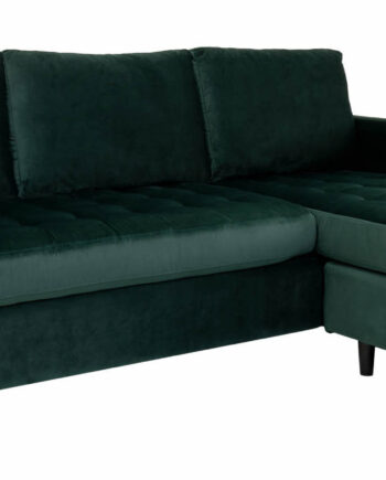 Milano Lounge Sofa Mørkegrøn Velour på Afbetaling