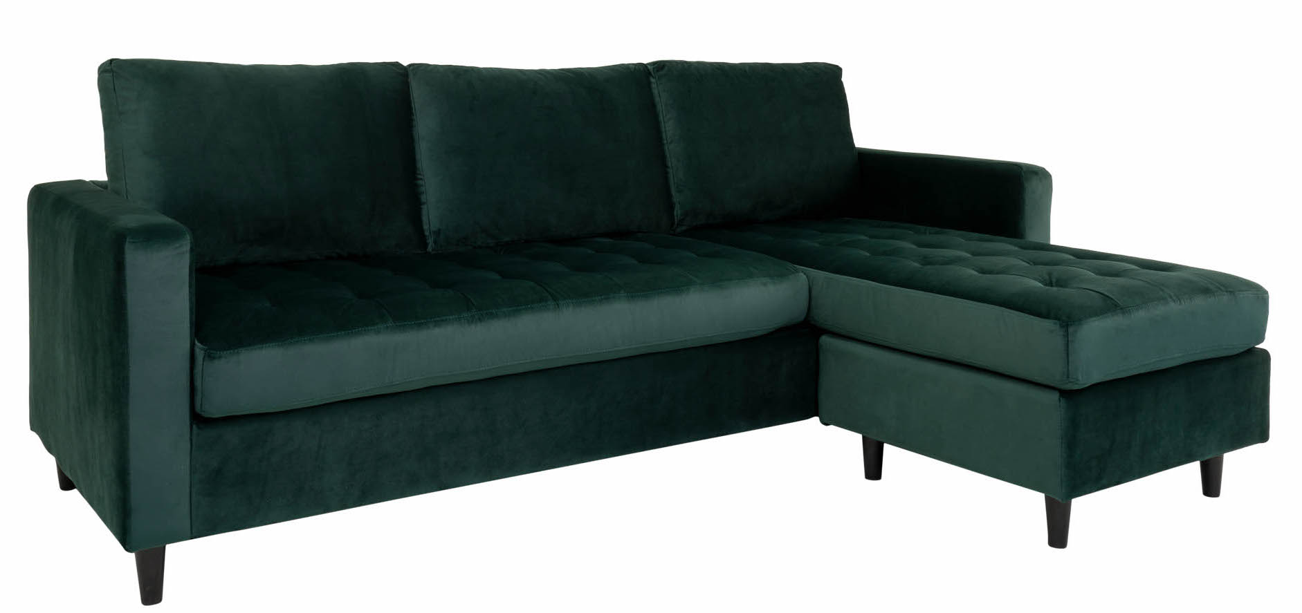 Milano Lounge Sofa Mørkegrøn Velour på Afbetaling