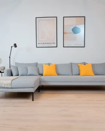 Milla Sofa Med Chaiselong  Lysegrå Stof  Venstrevendt på Afbetaling