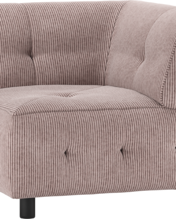 Modulær Hjørneelement Sofa Woood Louis Fløjl Lyserød 90x90 på Afbetaling