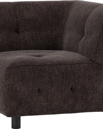 Modulær Hjørneelement Sofa Woood Louis Kaffefarvet Fladvævet Polyester på Afbetaling