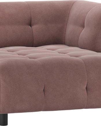 Modulær Sofa Chaiselong Med Højre Arm Woood Louis Lyserød Vævet Polyester på Afbetaling