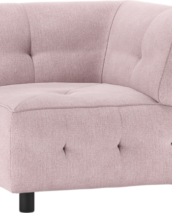 Modulær Sofa Hjørneelement Woood Louis Lyserød Fladvævet Polyester på Afbetaling